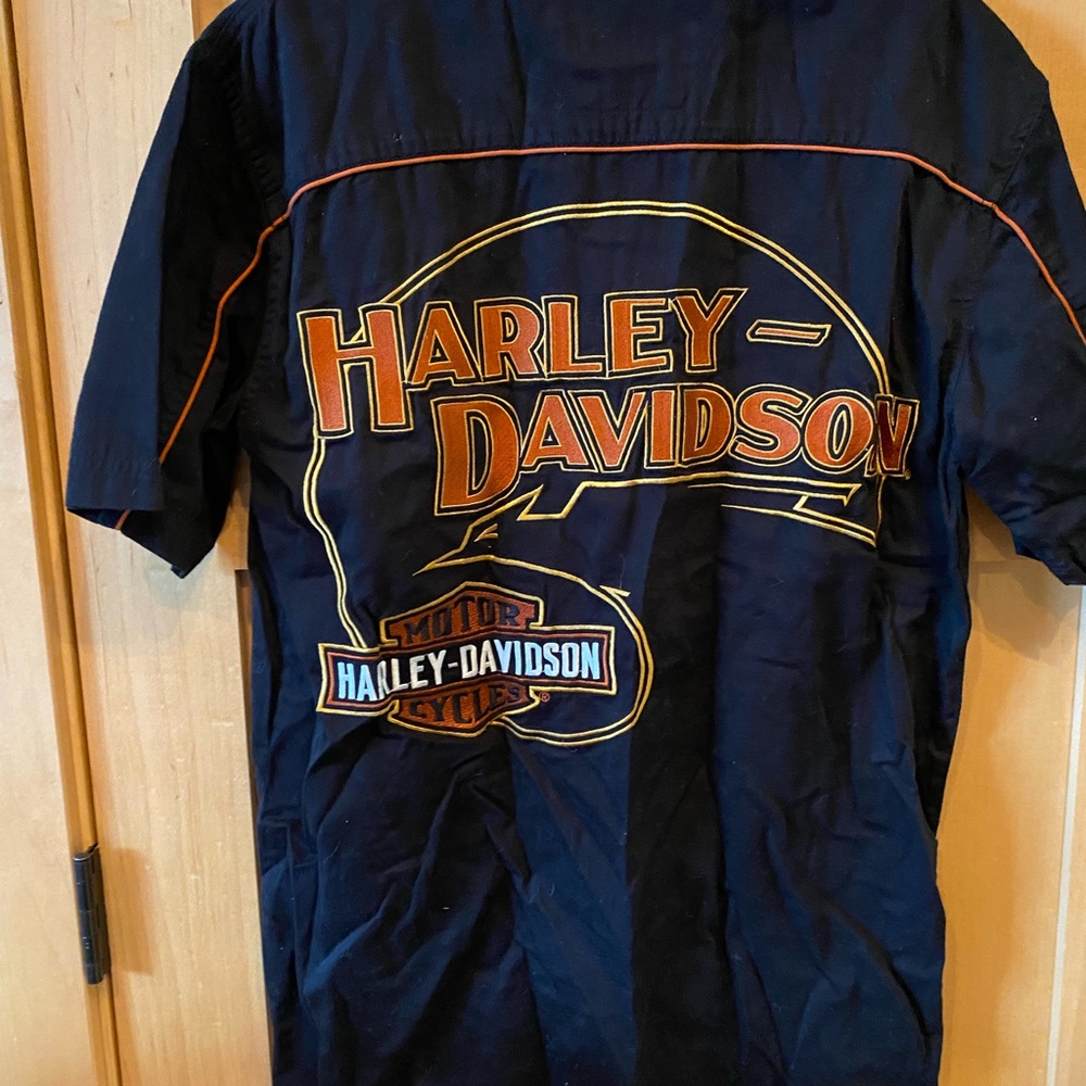 Harley Davidson short sleeve dress shirt with embroidery emblem - Picture 5 of 5
